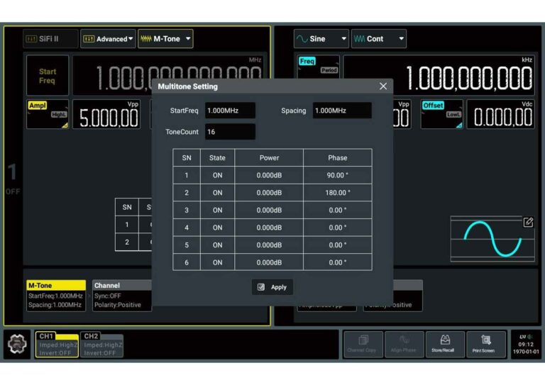 Rigol DG5000 Pro - MTONE software option